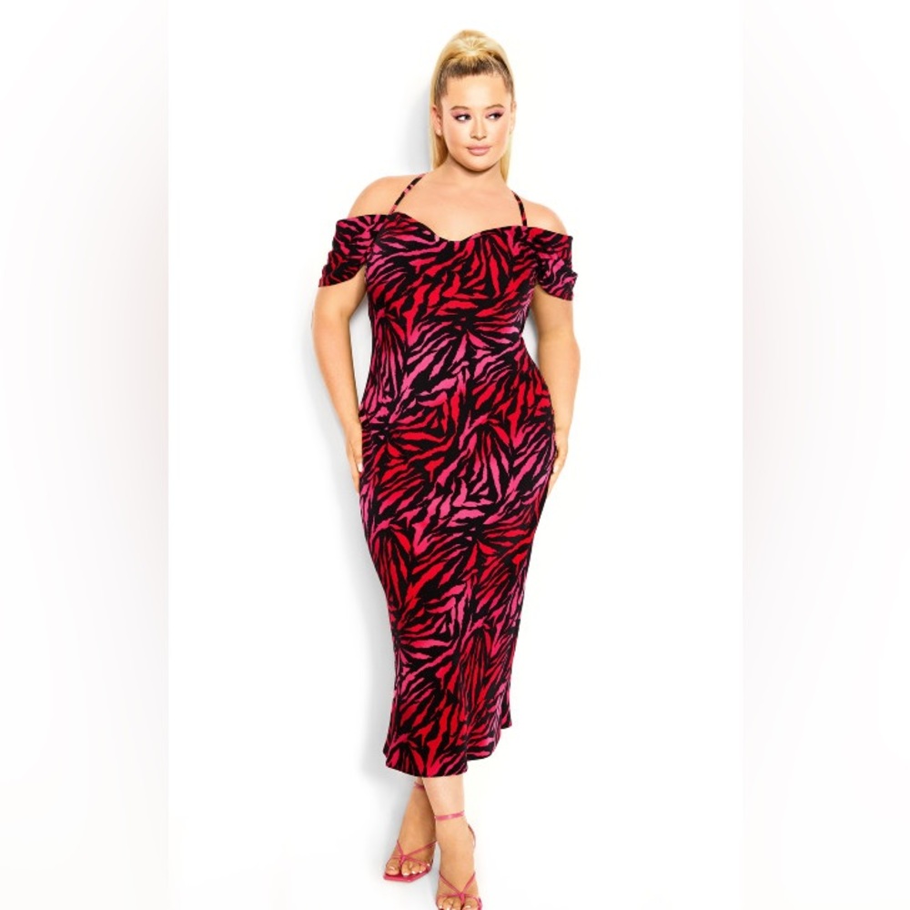 🟣 FINAL SALE 🟣 City Chic Mariah Print Dress - Size 18